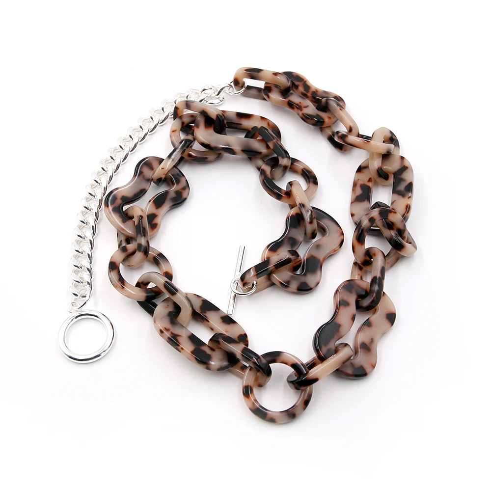 Irregular Chain link Acetate laminam metallum Splice sacculi torquem
